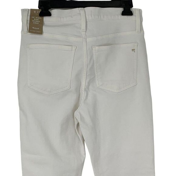 MADEWELL Women White 10" High Rise Skinny Crop Jeans Sz 29 AJ152 $135 NWT - Picture 7 of 14
